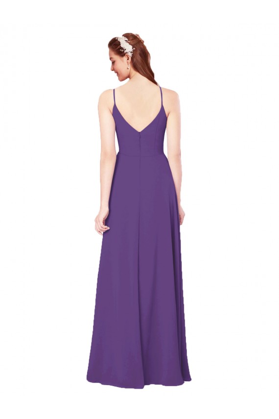 Sleeveless High Neck Sheath Soft Chiffon Bridesmaid Dress Worcester