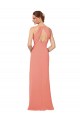 Keyhole Back Desert Rose Sleeveless V-Neck Sheath Soft Chiffon Bridesmaid Dress Worcester