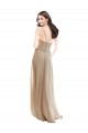 Champagne Sleeveless High Neck A-Line Soft Chiffon Bridesmaid Dress Worcester