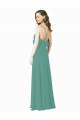 Icelandic Silver Sleeveless Spaghetti Straps A-Line Soft Chiffon Bridesmaid Gown Worcester