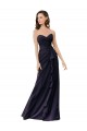 Dark Navy Sleeveless Sweetheart Sheath Soft Chiffon Bridesmaid Dress Worcester