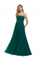 Low Back Hunter Sleeveless Spaghetti Straps A-Line Soft Chiffon Bridesmaid Dress Worcester
