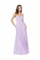 Lilac Sleeveless Spaghetti Straps A-Line Soft Chiffon Bridesmaid Gown Worcester