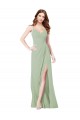 Smoke Green Sleeveless Spaghetti Straps A-Line Soft Chiffon Bridesmaid Dresses Worcester