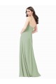 Smoke Green Sleeveless Spaghetti Straps A-Line Soft Chiffon Bridesmaid Dresses Worcester
