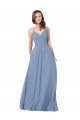 Criss Cross Back Sleeveless V-Neck A-Line Chiffon Bridesmaid Dress / Evening Dress Worcester