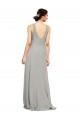 Silver Sleeveless V-Neck A-Line Soft Chiffon Bridesmaid Dress Worcester