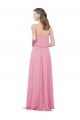 Skin Pink Sleeveless Spaghetti Straps A-Line Soft Chiffon Bridesmaid Dress Worcester