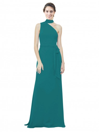 Hunter Sleeveless One Shoulder A-Line Soft Chiffon Bridesmaid Dress Worcester