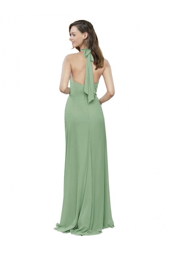 Sleeveless Halter Neck A-Line Soft Chiffon Formal Dress / Bridesmaid Dress Worcester