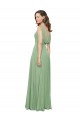 Seagrass Sleeveless Square Neck A-Line Soft Chiffon Bridesmaid Dress Worcester