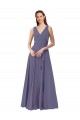 Silver Stone Sleeveless V-Neck A-Line Soft Chiffon Bridesmaid Dress Worcester