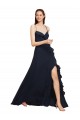 Criss Cross Open Back Sleeveless Spaghetti Straps A-Line Soft Chiffon Bridesmaid Dresses Worcester