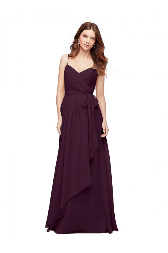 Sleeveless V-Neck A-Line Soft Chiffon Bridesmaid Dress / Formal Dress Worcester