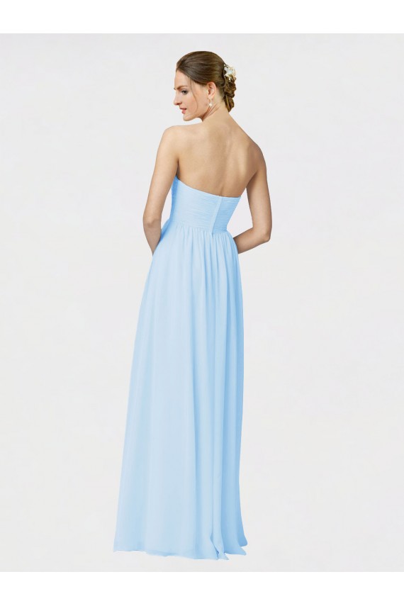 Light Sky Blue Sleeveless Sweetheart A-Line Soft Chiffon Formal Dress / Bridesmaid Dress Worcester