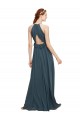 Keyhole Back Black Sleeveless Halter Neck Sheath Soft Chiffon Bridesmaid Dress Worcester