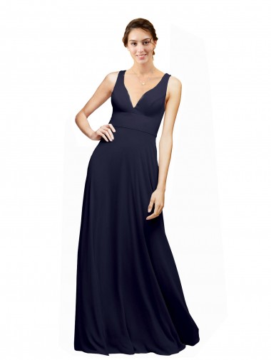 Open Back Sleeveless V-Neck A-Line Chiffon Wedding Guest Dress Worcester