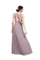 Open Back Sleeveless V-Neck A-Line Chiffon Wedding Guest Dress Worcester