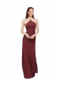 Open Back Sleeveless Halter Neck Sheath Soft Chiffon Formal Dress / Bridesmaid Dress Worcester