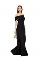 Black Sleeveless Off the Shoulder Mermaid Soft Chiffon Prom Dress / Bridesmaid Dress Worcester