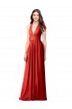Open Back Sleeveless Halter Neck A-Line Soft Chiffon Bridesmaid Dress / Formal Dress Worcester