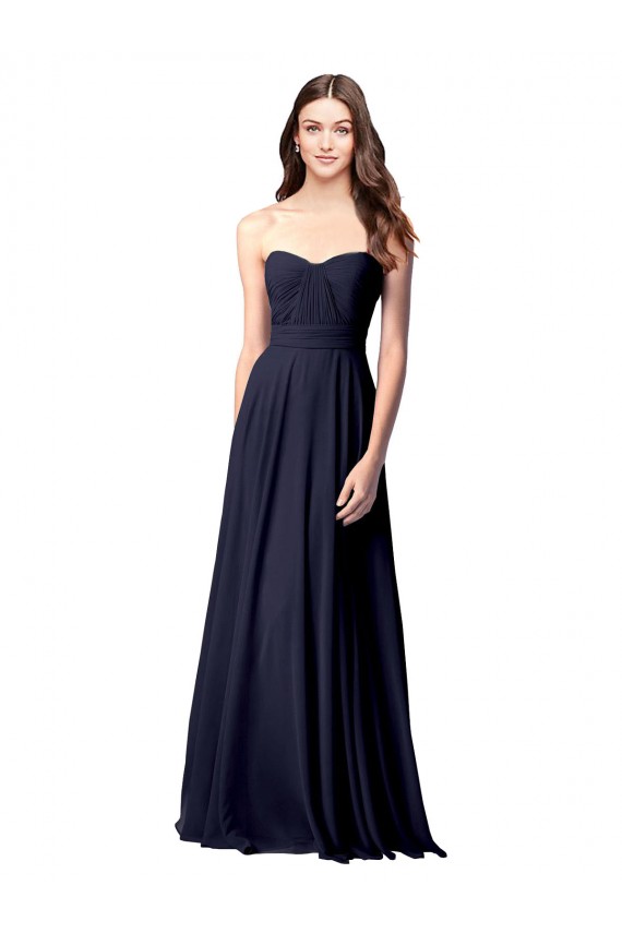 Open Back Sleeveless Sweetheart A-Line Soft Chiffon Evening Dress / Bridesmaid Dress Worcester
