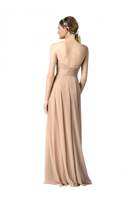 Open Back Sleeveless Sweetheart A-Line Soft Chiffon Evening Dress / Bridesmaid Dress Worcester