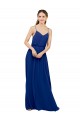 Royal Blue Sleeveless Spaghetti Straps A-Line Chiffon Bridesmaid Dress / Evening Dress Worcester