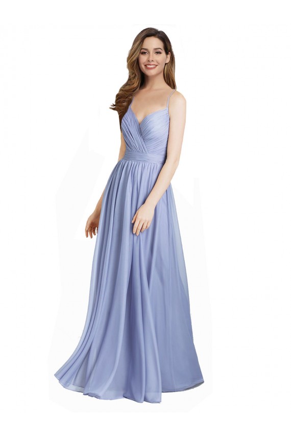 Open Back Sleeveless Sweetheart A-Line Chiffon & Lace Bridesmaid Dress / Evening Dress Worcester