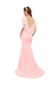 Low Back Flutter Sleeves V-Neck Mermaid Soft Chiffon Bridesmaid Dress Worcester