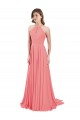 Criss Cross Back Sleeveless Halter Neck A-Line Chiffon Bridesmaid Dress / Evening Dress Worcester