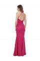 Criss Cross Open Back Sleeveless Halter Neck A-Line Soft Chiffon Bridesmaid Dress Worcester
