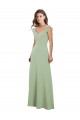 Low Back Cap Sleeves Sweetheart A-Line Soft Chiffon Bridesmaid Dress / Formal Dress Worcester
