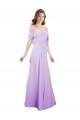 Cold Shoulder Off the Shoulder A-Line Soft Chiffon Formal Dress / Bridesmaid Dress Worcester