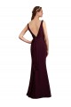 Low Back Sleeveless V-Neck Mermaid Soft Chiffon Bridesmaid Dress Worcester