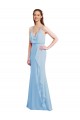 Low Back Sleeveless Spaghetti Straps Mermaid Soft Chiffon Bridesmaid Dress Worcester