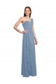 Sleeveless One Shoulder A-Line Chiffon Formal Dress / Bridesmaid Dress Worcester