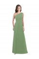 Seagrass Sleeveless One Shoulder A-Line Soft Chiffon Bridesmaid Dress Worcester
