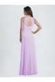 Keyhole Back Sleeveless Halter Neck A-Line Soft Chiffon Bridesmaid Dress / Formal Dress Worcester