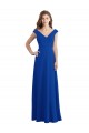 Royal Blue Sleeveless V-Neck A-Line Chiffon Bridesmaid Dress / Evening Dress Worcester