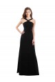 Open Back Black Sleeveless Halter Neck A-Line Soft Chiffon Bridesmaid Dress Worcester
