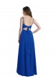 Open Back Royal Blue Sleeveless Spaghetti Straps A-Line Soft Chiffon High Low Bridesmaid Dress Worcester