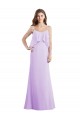 Low Back Sleeveless Spaghetti Straps A-Line Chiffon Bridesmaid Dress / Evening Dress Worcester