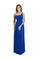 Low Back Sleeveless One Shoulder A-Line Soft Chiffon Bridesmaid Dress Worcester