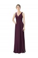 Sleeveless V-Neck A-Line Soft Chiffon & Lace Bridesmaid Gown Worcester