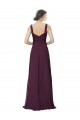 Sleeveless V-Neck A-Line Soft Chiffon & Lace Bridesmaid Gown Worcester