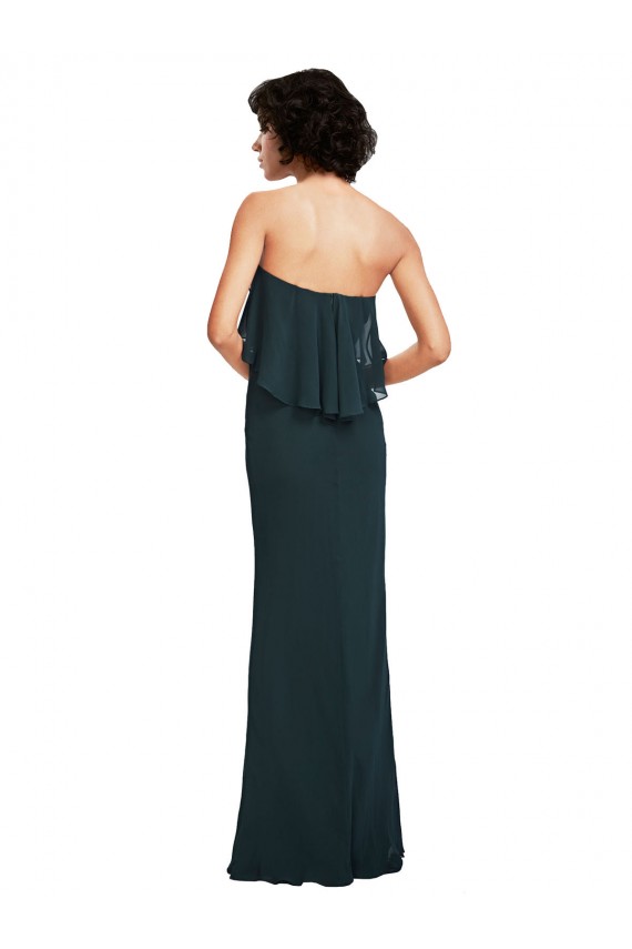 Black Sleeveless Sweetheart Sheath Soft Chiffon Bridesmaid Dress Worcester