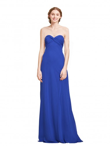 Sleeveless Sweetheart A-Line Soft Chiffon Bridesmaid Gown Worcester
