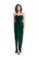 Low Back Ever Green Sleeveless Sweetheart A-Line Soft Chiffon Bridesmaid Dress Worcester