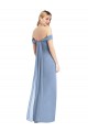 Low Back Sleeveless Off the Shoulder Mermaid Soft Chiffon Semi Formal Evening Dress / Bridesmaid Dress Worcester